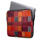 Farbenfrohe Patchwork Quilt Art Laptop Case (Vorderseite Links)