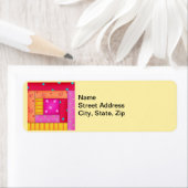 Farbenfrohe Patchwork Quilt Art Log Block (Insitu)