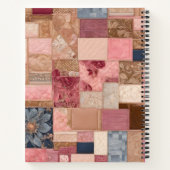 Farbenfrohe Patchwork Quilt Art Spiral Notebook Notizblock (Rückseite)