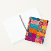 Farbenfrohe Patchwork Quilt Art Spiral Notebook Notizblock (Innenseite)