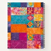 Farbenfrohe Patchwork Quilt Art Spiral Notebook Notizblock (Rückseite)