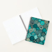 Farbenfrohe Patchwork Quilt Art Spiral Notebook Notizblock (Innenseite)
