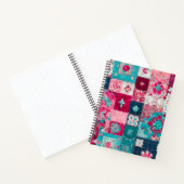 Farbenfrohe Patchwork Quilt Art Spiral Notebook Notizblock (Innenseite)