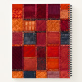 Farbenfrohe Patchwork Quilt Art Spiral Notebook Notizblock (Rückseite)