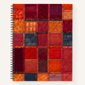 Farbenfrohe Patchwork Quilt Art Spiral Notebook Notizblock (Vorderseite)