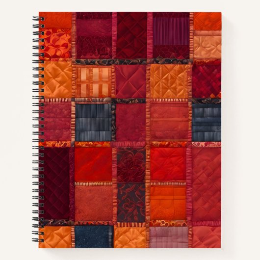 Farbenfrohe Patchwork Quilt Art Spiral Notebook Notizblock (Vorderseite)