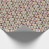 Farbenfrohe Patchwork-Quilt: Blume Textur. Geschenkpapier (Ecke)