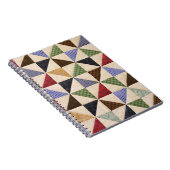 Farbenfrohe Patchwork-Quilt: Blume Textur. Notizblock (Rechte Seite)