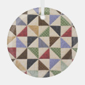 Farbenfrohe Patchwork-Quilt: Blume Textur. Ornament Aus Glas (Vorderseite)