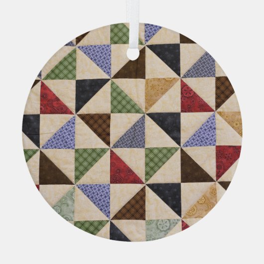 Farbenfrohe Patchwork-Quilt: Blume Textur. Ornament Aus Glas (Rückseite)