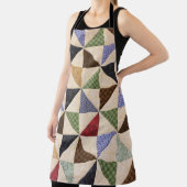 Farbenfrohe Patchwork-Quilt: Blume Textur. Schürze (InSitu)