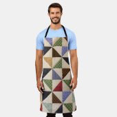 Farbenfrohe Patchwork-Quilt: Blume Textur. Schürze (Getragen)