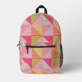 Farbenfrohe Patchwork-Rucksack Bedruckter Rucksack (Vorderseite)