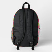 Farbenfrohe Patchwork-Rucksack Bedruckter Rucksack (Rückseite)
