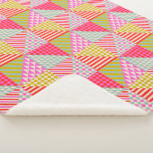 Farbenfrohe Patchwork-Sherpa-Couch-Lesedecke Sherpadecke (3/4)