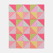 Farbenfrohe Patchwork-Sherpa-Couchdecke Fleecedecke (Vorderseite)