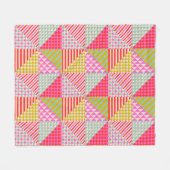 Farbenfrohe Patchwork-Sherpa-Couchdecke Fleecedecke (Vorderseite (Horizontal))
