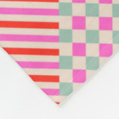 Farbenfrohe Patchwork-Sherpa-Couchdecke Fleecedecke (Ecke)