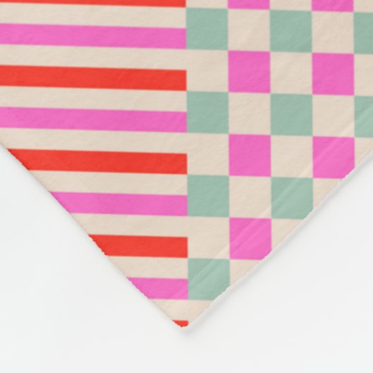 Farbenfrohe Patchwork-Sherpa-Couchdecke Fleecedecke (Ecke)