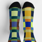 Farbenfrohe Patchwork Socken (Oben)
