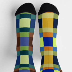 Farbenfrohe Patchwork Socken