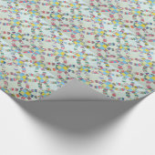 Farbenfrohe Patchwork-Steppdecke Geschenkpapier (Ecke)