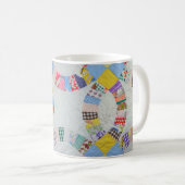 Farbenfrohe Patchwork-Steppdecke Kaffeetasse (VorderseiteRechts)