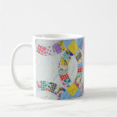 Farbenfrohe Patchwork-Steppdecke Kaffeetasse (Links)