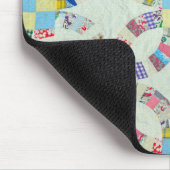 Farbenfrohe Patchwork-Steppdecke Mousepad (Ecke)