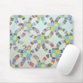 Farbenfrohe Patchwork-Steppdecke Mousepad (Mit Mouse)