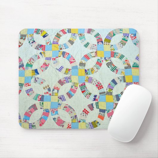 Farbenfrohe Patchwork-Steppdecke Mousepad (Mit Mouse)