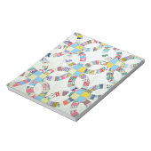 Farbenfrohe Patchwork-Steppdecke Notizblock (Rotiert)