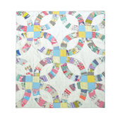 Farbenfrohe Patchwork-Steppdecke Notizblock (Vorderseite)
