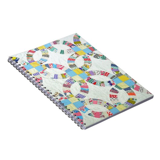 Farbenfrohe Patchwork-Steppdecke Notizblock (Rechte Seite)