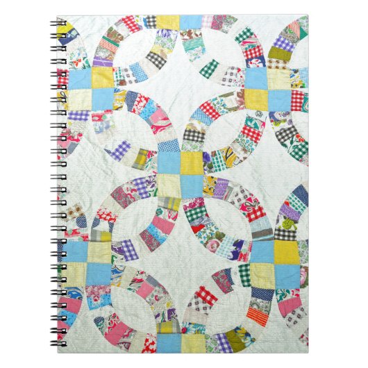 Farbenfrohe Patchwork-Steppdecke Notizblock (Vorderseite)