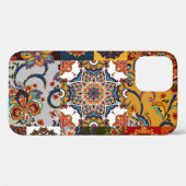 Farbenfrohe Patchwork-Tile: Majolica Pottery Style Case-Mate iPhone Hülle (Rückseite (Horizontal))