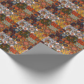 Farbenfrohe Patchwork-Tile: Majolica Pottery Style Geschenkpapier (Ecke)