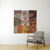 Farbenfrohe Patchwork-Tile: Majolica Pottery Style Wandteppich (Beispiel (Horizontal))
