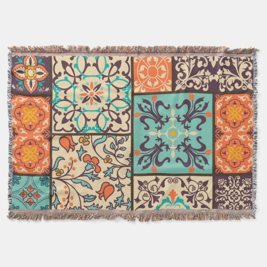 Farbenfrohe Patchwork-Tile: Motive der islamischen Decke (Vorderseite)