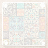 Farbenfrohe Patchwork-Tile: Motive der islamischen Glasuntersetzer (Rückseite)