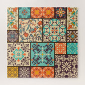 Farbenfrohe Patchwork-Tile: Motive der islamischen Puzzle (Horizontal)