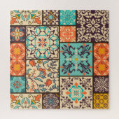 Farbenfrohe Patchwork-Tile: Motive der islamischen Puzzle (Vertikal)