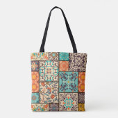 Farbenfrohe Patchwork-Tile: Motive der islamischen Tasche (Rückseite)