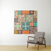 Farbenfrohe Patchwork-Tile: Motive der islamischen Wandteppich (Beispiel (Horizontal))