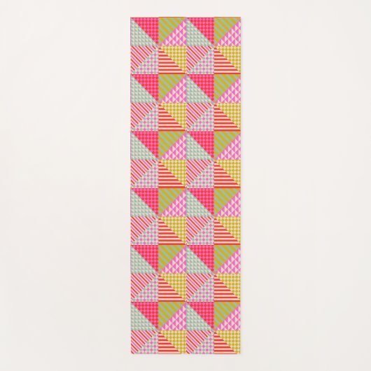 Farbenfrohe Patchwork-Übung-Pilates-Yogamatte Yogamatte (Vorderseite)