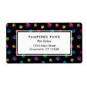 Farbenfrohe Paw druckt Beruflichen Pet Salon (Vorne)