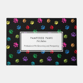 Farbenfrohe Paw druckt Beruflichen Pet Salon Fußmatte (Vorderseite)