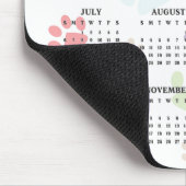Farbenfrohe Paw Prints 2025 Kalender Mousepad (Ecke)