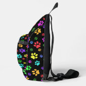Farbenfrohe Paw Prints Design Crossbody Bag (Rechts)