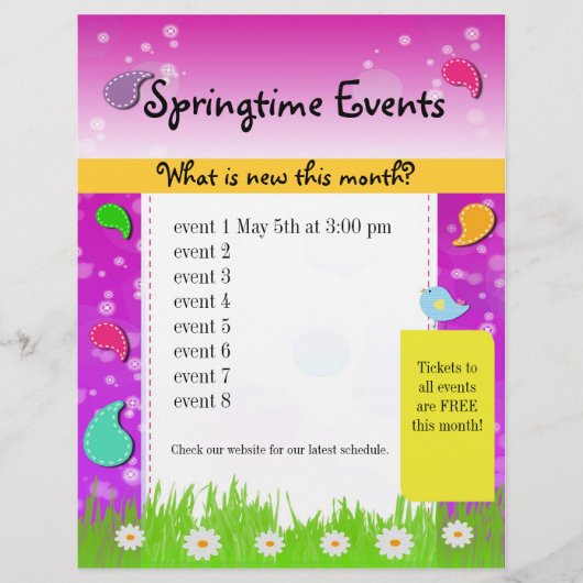 Farbenfrohe Pawise Spring Springtime Event Flyer (Vorne)